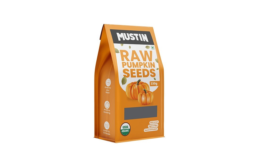 Mustin Raw Pumpkin Seeds    Pack  330 grams